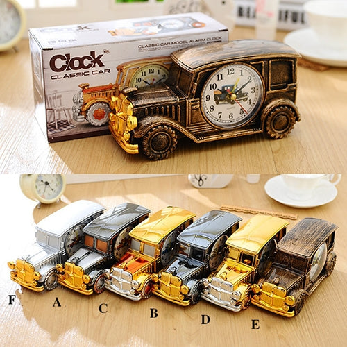 Multi-functional Originality Vintage Car Model Pointer Alarm Clock by bashfashion