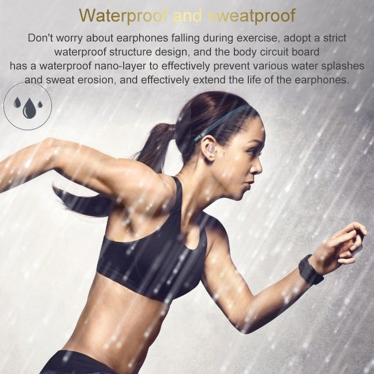 H58 Bluetooth 4.1 Single In-ear Invisible Wireless Bluetooth Earphone(Black) by bashfashion