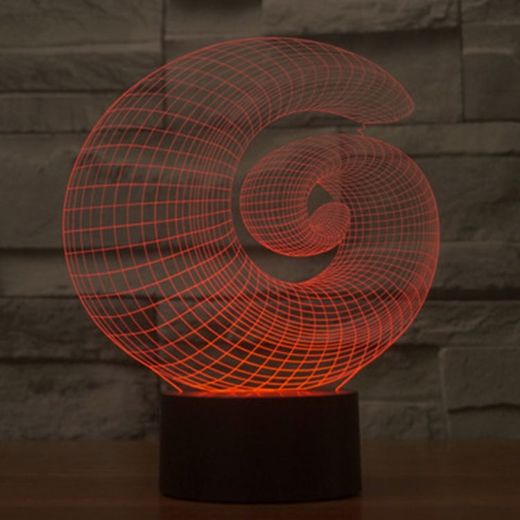 Abstract Style 3D Touch Switch Control LED Light , 7 Color Discoloration Creative Visual Stereo Lamp Desk Lamp Night Light by bashfashion