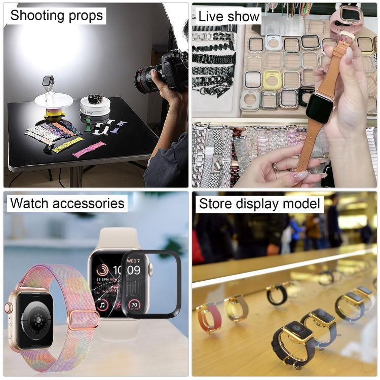 For Apple Watch SE 2022 44mm Color Screen Non-Working Fake Dummy Display Model, For Photographing Watch-strap, No Watchband (Silver) by bashfashion