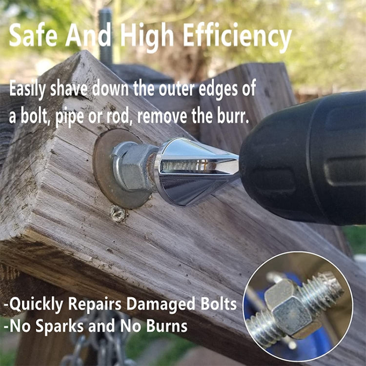 Chamfer Stainless Steel Deburring External Chamfer Tool Hexagonal Handle Three-slot Chamfer (Black) by bashfashion