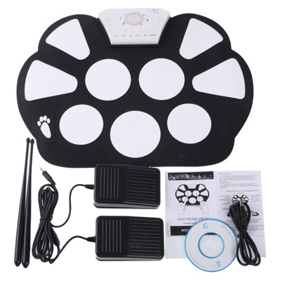 W758 USB 2.0 MIDI Soft Roll-up Drum Kit, Size: 38.2 x 27.6cm by bashfashion