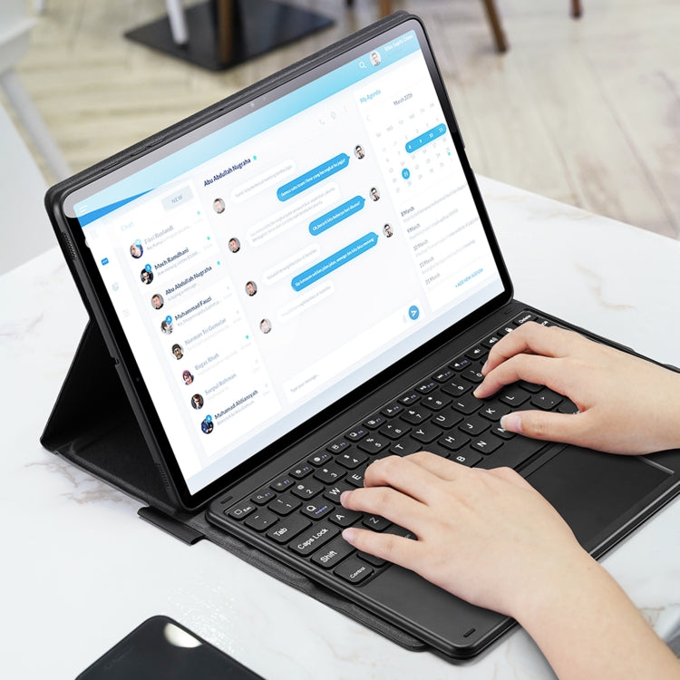 DUX DUCIS Detachable Bluetooth Keyboard Ultrathin Flip Leather Tablet Cas for Samsung Galaxy Tab S8 Plus (X800/X806) / S7 FE (T730/T733/T736B) / S7 Plus (T970/T976B) (Black) by DUX DUCIS
