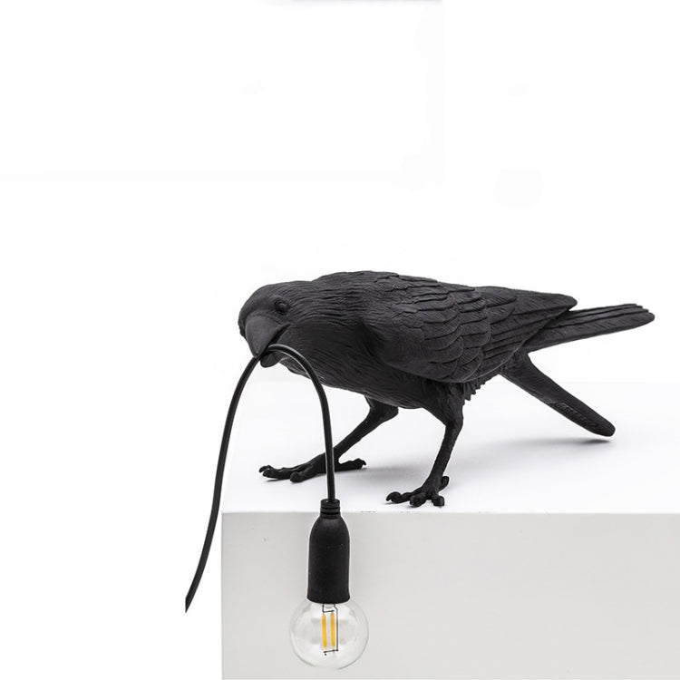 E14 LED Lucky Bird Wall Lamp Table Lamp For Bedroom, Style:Standing Table Lamp, Plug:US Plug(Black) by bashfashion