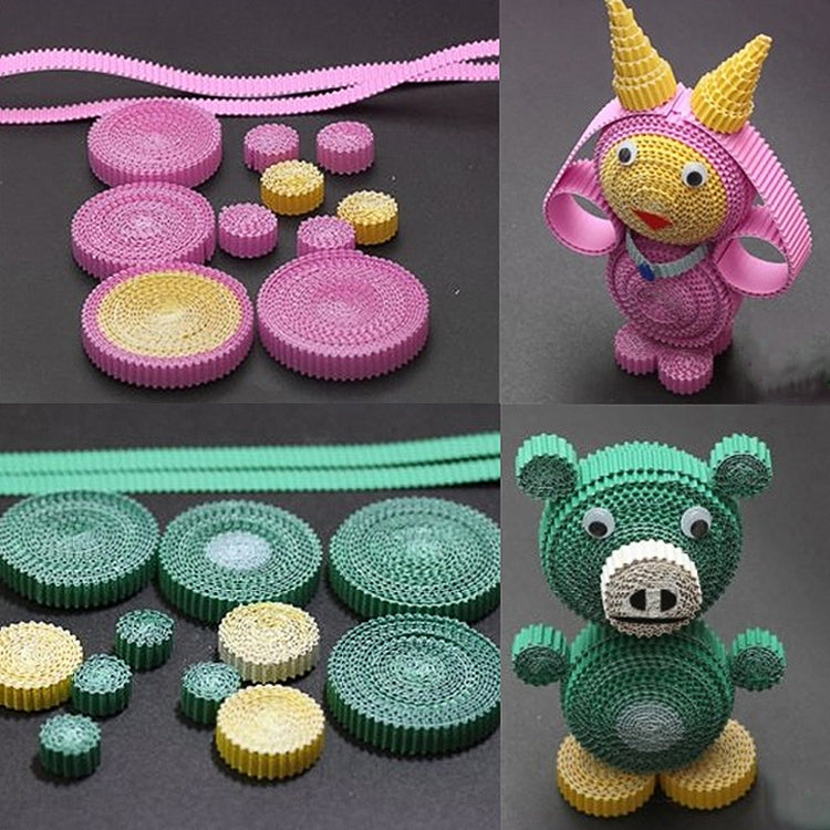 10 Sheets Corrugated Paper Thickened Wrapping Paper Handmade DIY Wrapping Paper Material, Specification: 50x70cm(Golden) by bashfashion