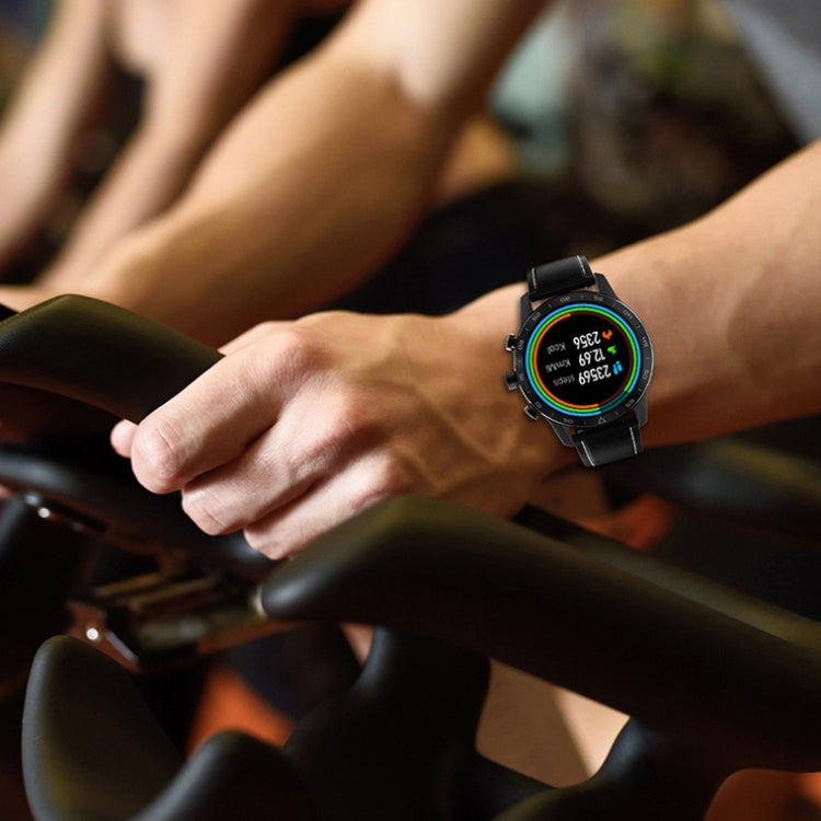 LOANIY DT70 Analog Digital Dual Display Smart Call Watch(Black Leather) by LOANIY