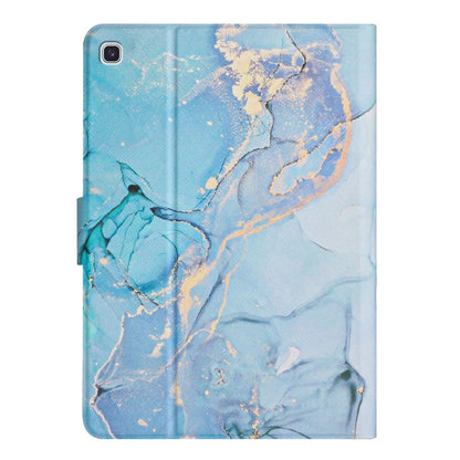 For Samsung Galaxy Tab A7 10.4 2020 T500 Marble Pattern Smart Leather Tablet Case(Blue) by bashfashion