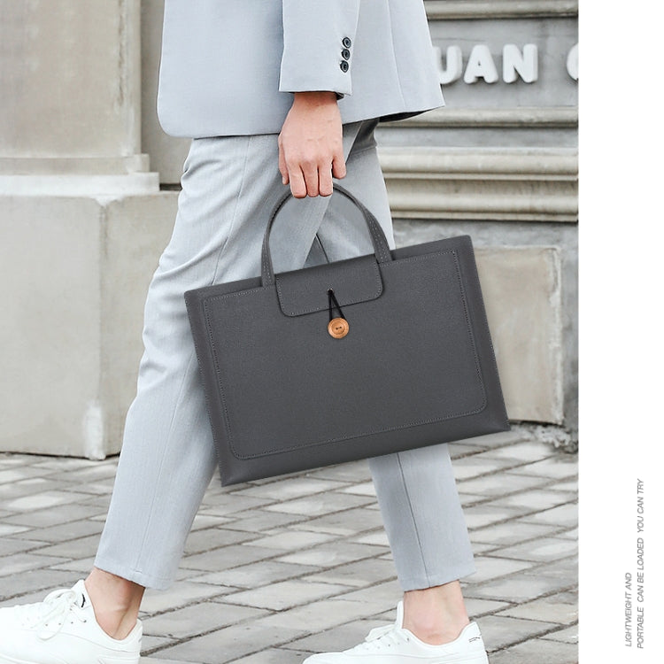 13-14 inch Universal Elastic Thread Button Portable Laptop Inner Bag(Rose Gold) by bashfashion