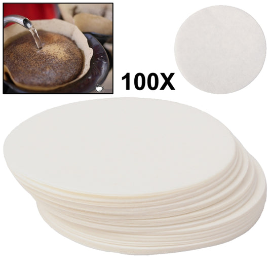 100 PCS Round Coffee Filter Paper, Diameter 60mm(White) by bashfashion