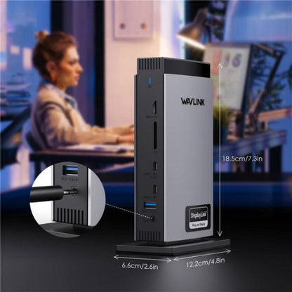 WAVLINK WL-UG69PD13Pro DisplayLink Docking Station 15 in 1 USB-C Hub for MacBook Laptop(AU Plug) by WAVLINK