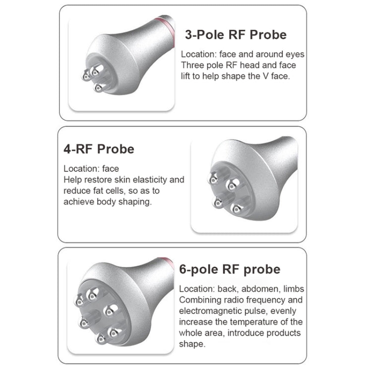 6 In 1 80K Ultrasonic Cavitation Vacuum Radio Frequency Lipo Laser Slimming Machine EU Plug(Gold Edge) by bashfashion