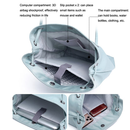 For Apple Macbook Shoulder / Handheld / Messenger Computer Bag, Size: Large(Navy+Black PU Power Bag) by bashfashion