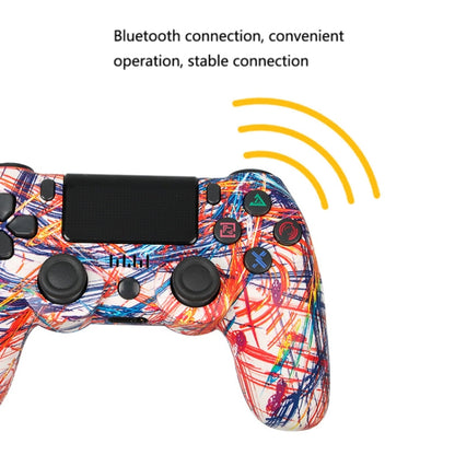 For PS4 Wireless Bluetooth Game Controller With Light Strip Dual Vibration Game Handle(Hulk) by bashfashion