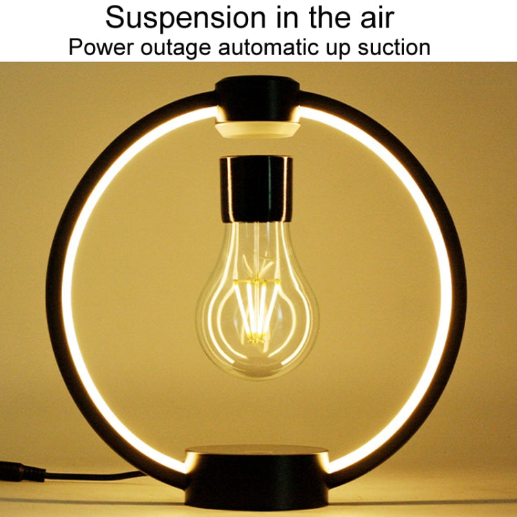 Magnetic Levitation Light Bulb Table Lamp Desktop Ambient Luminous Night Light, Specification: US Plug(Dark Color) by bashfashion