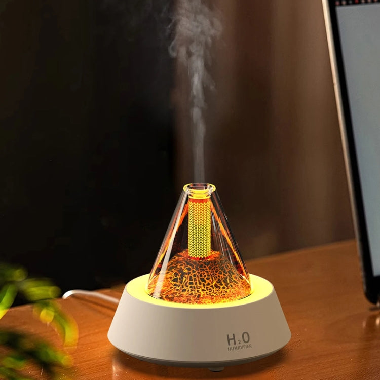 80ml Volcanic Lava Aromatherapy Humidifier With Colorful Lights USB Plug Power(Black) by bashfashion