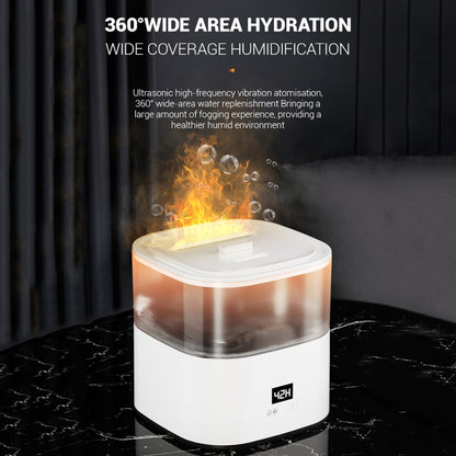 JSQ-58 1.1L large Capacity Digital Display Flame Atomization Humidifier, Color: White(UK Plug) by bashfashion
