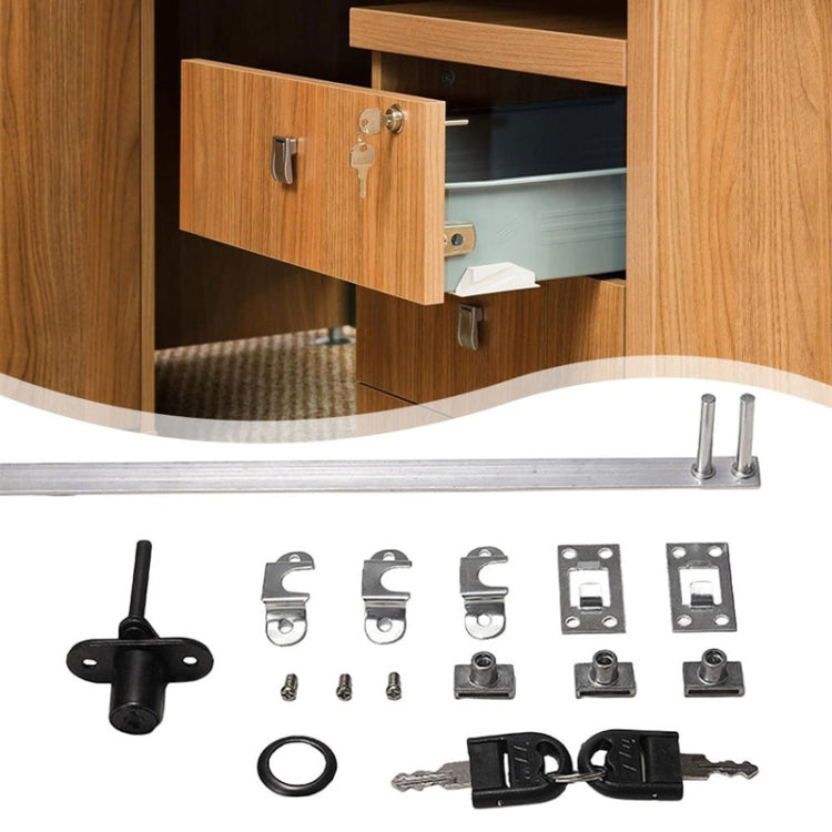 Home Office Desk Drawer Triple Connect File Cabinet Lock, Style: Front White by bashfashion