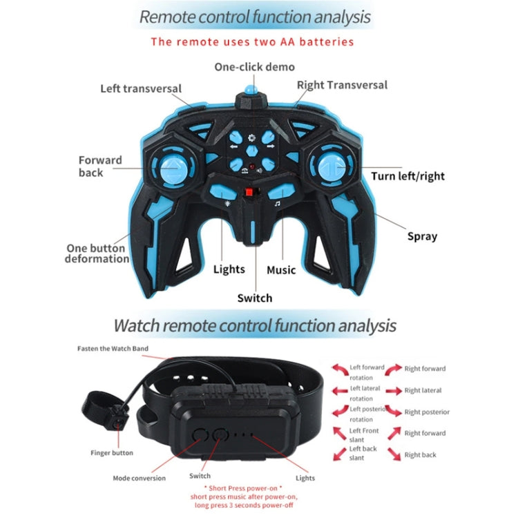2.4G Spray RC Car Gesture Sensor Music Lights Twist Stunt Drift Car Double Side Driving Buggy Toy, Color: Handle+Watch RC Green by bashfashion