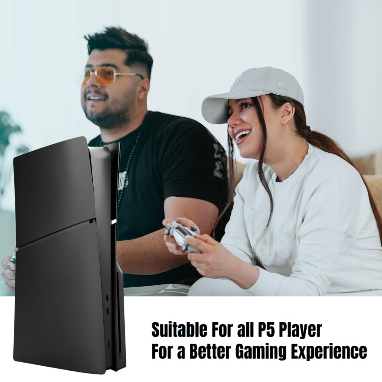 For PS5 Slim Replacement Faceplate Shell Detachable Protective Case, Model: Digital Edition Gray by bashfashion