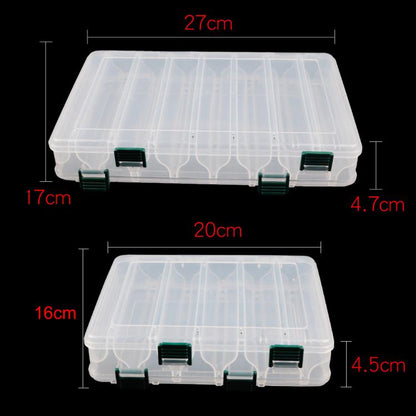 Large Capacity Double Layer Lure Storage Box Fish Hook String Hook Tool Box, Spec: 10-grids by bashfashion