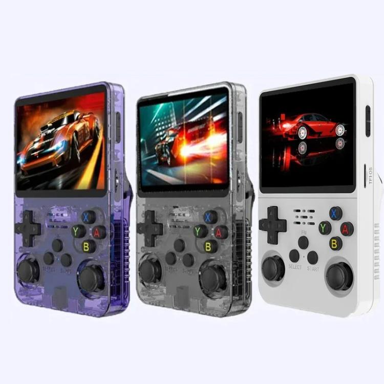R36S Retro Handheld Game Console Linux System 3.5-Inch Screen Single TF Card Version 128G(White) by bashfashion