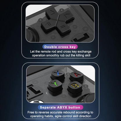 Portable Open Source GBA/FC Arcade Handheld Game Console, Size: 128G(Transparent Gray) by bashfashion