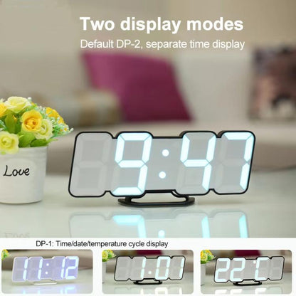 RGB Color Changing 3D Digital Clock With Voice Control, Adjustable Brightness, Temperature Display & Remote, Spec: Upgraded Humidity Black by bashfashion